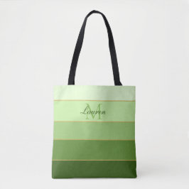 Personalisierter grüner Ombre-Farbblock Tasche