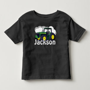 Personalisierter Grüner Zuchtschlepper Kleinkind T-shirt