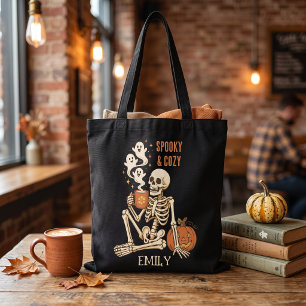 Personalisierter Gruseliger Gemütlicher Skelett Ha Tasche
