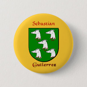 Personalisierter Gutierrez Historischer Schild Button