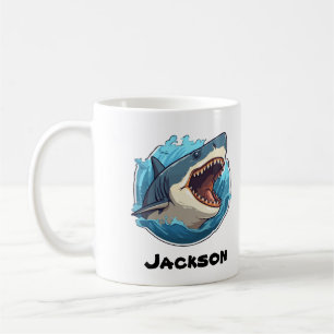 Personalisierter Haifisch-Becher – Kühnes und wild Kaffeetasse