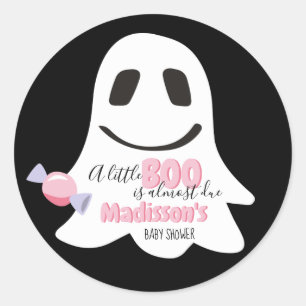 Personalisierter Halloween-Boo-Sticker Runder Aufkleber
