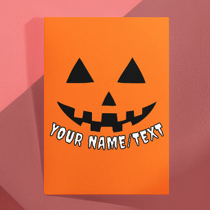 Personalisierter Halloween-Kürbis mit Ihrem Namen Postkarte