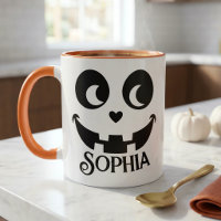 Personalisierter Halloween-Kürbisgesicht-Becher