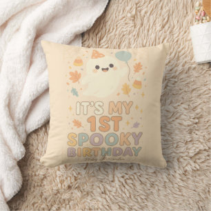 Personalisierter Halloween Spooky 1. Geburtstag Kissen