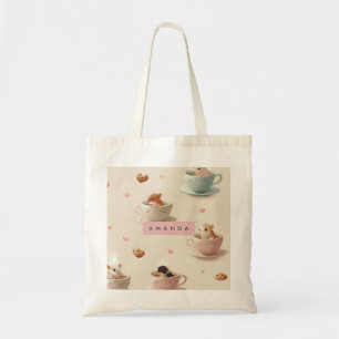 Personalisierter Hamster im Teacup-Muster Tragetasche