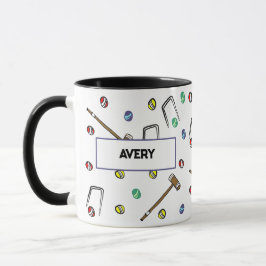 Personalisierter Hand-Illustriert Croquet Team Pla Tasse