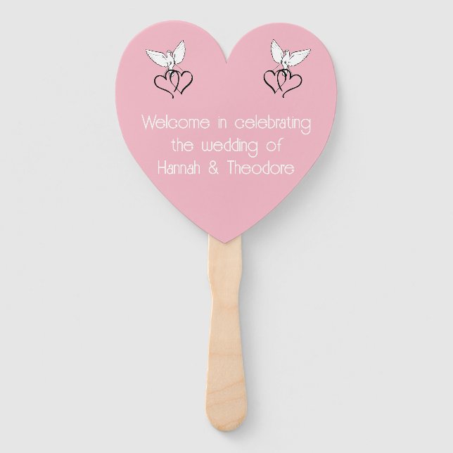 Personalisierter Handfan - Sake zum Hochzeitssinn Fächer (Vorderseite)