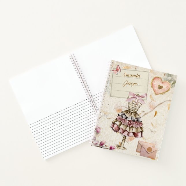 Personalisierter handgefertigter Maulbeerpapier-De Notizbuch (Innenseite)