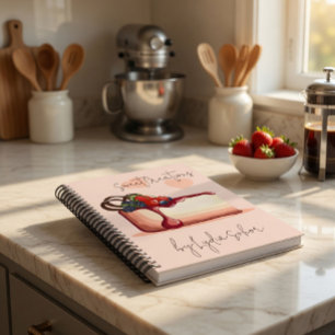 Personalisierter handgezeichneter Kuchen Notizbuch
