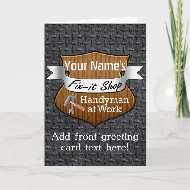 Personalisierter Handyman-Fix-It-Individuelle Name Karte (Vorderseite)