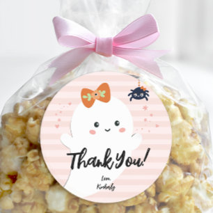 Personalisierter Happy BOO Day Halloween Runder Aufkleber