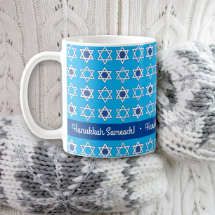 Personalisierter Happy Hanukkah-Grußbecher Kaffeetasse
