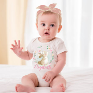 Personalisierter Hase Baby Benutzerdefinierter Nam Strampler