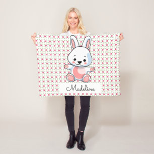 Personalisierter Hase Fleecedecke