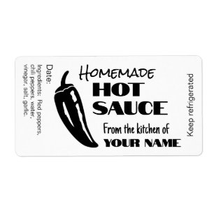 Personalisierter, hausgemachter Hot Sauce Black Ch