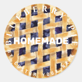 Personalisierter, hausgemachter Pie Classic Round  Runder Aufkleber