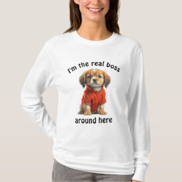 Personalisierter Haustier-Foto Boss Hund T-Shirt