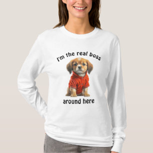 Personalisierter Haustier-Foto Boss Hund T-Shirt