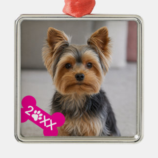 Personalisierter Haustier-Foto-Pfotenabdruck Ornament Aus Metall
