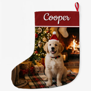Personalisierter Haustier-Foto-Weihnachtsstrumpf-F Großer Weihnachtsstrumpf