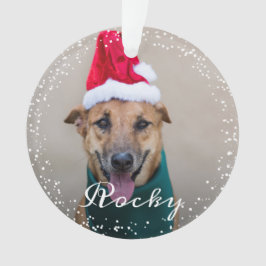 Personalisierter Haustier Hund Welpen Urlaub Foto Ornament