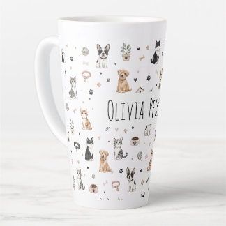 Personalisierter Haustierliebhaber-Latte-Mug mit i Milchtasse