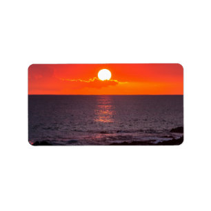 Personalisierter Hawaii-Strand-Ozean-tropischer Adressaufkleber