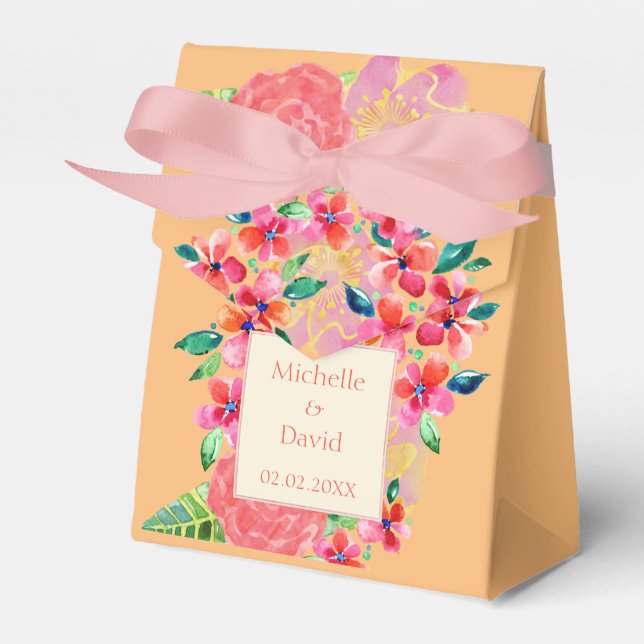 Personalisierter hawaiianischer Tropenflorenplash Geschenkschachtel (Vorderseite)