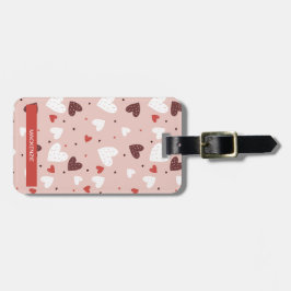 Personalisierter Heartstrings Muster Gepäckmarke Gepäckanhänger