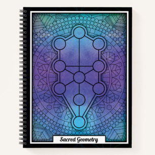 Personalisierter Heiliger Geometrie-Baum Notizbuch