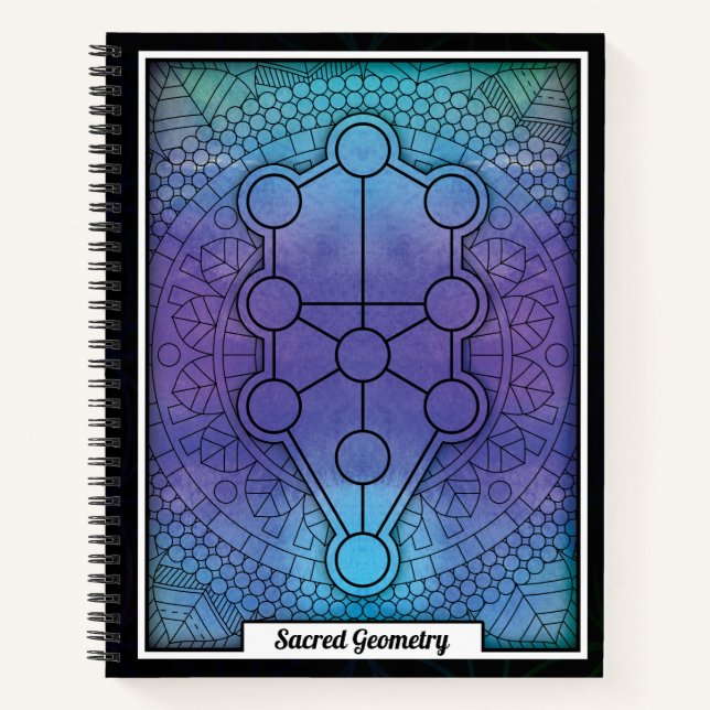 Personalisierter Heiliger Geometrie-Baum Notizbuch (Vorderseite)