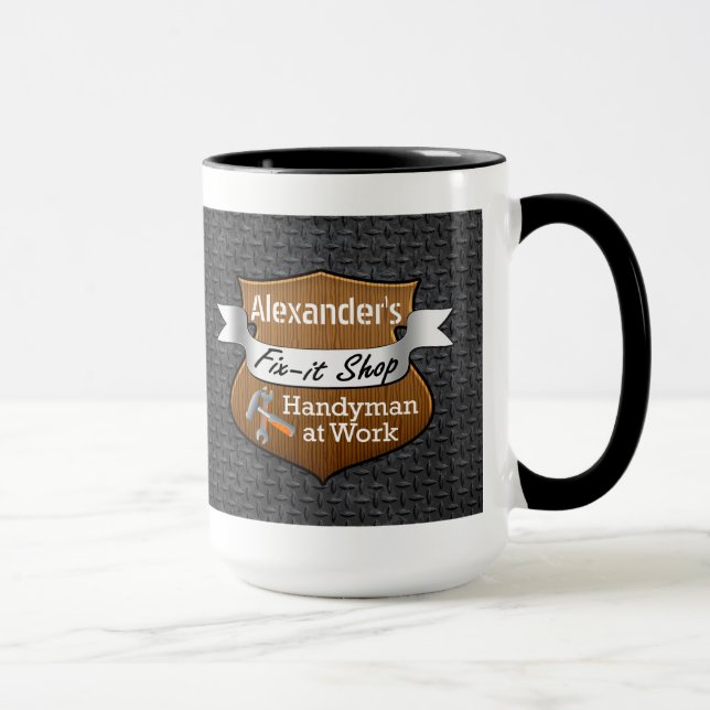 Personalisierter Heimwerker Verlegenheit-Es Tasse (Rechts)
