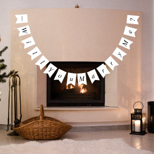 Personalisierter Heiratsantrag Zu Hause Willst Du  Wimpelkette