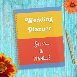 Personalisierter, heller Farbblock Moderne Hochzei Planer