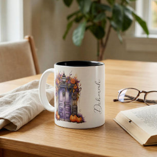 Personalisierter Herbst-Eingangsbereich mit Herbst Zweifarbige Tasse