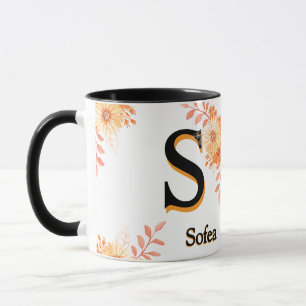 Personalisierter Herbst-Monogramm-Becher - Benutze Tasse