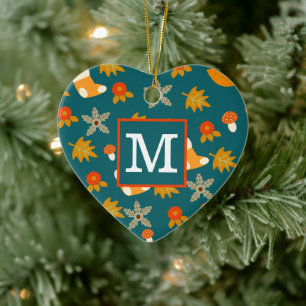 Personalisierter Herbstschmuck Keramik Ornament