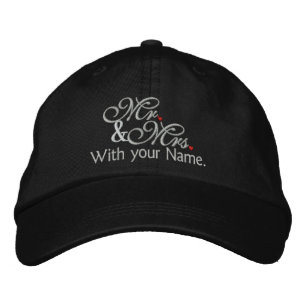 Personalisierter Herr und Frau Husband Wife His Bestickte Kappe