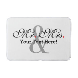 Personalisierter Herr und Frau Plus Customizable Badematte