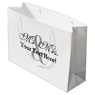 Personalisierter Herr und Frau Plus Customizable Große Geschenktüte