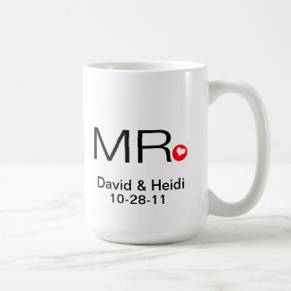 Personalisierter Herr und Frau Wedding Mug Kaffeetasse