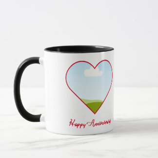 Personalisierter Herz-Foto-Jubiläum-Becher Tasse