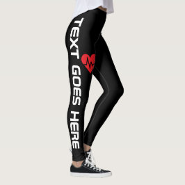 Personalisierter Herzschlag Leggings