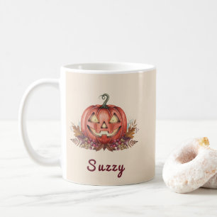 Personalisierter Hexentrank-Kürbis Kaffeetasse
