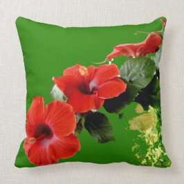 Personalisierter Hibiskus Blumengarten Kissen