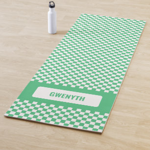 Personalisierter hintere, grüne Single Yogamatte