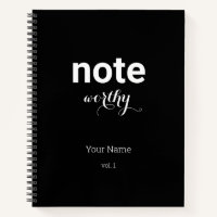 Personalisierter Hinweis Worthy Spiral Notebook