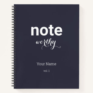 Personalisierter Hinweis Worthy Spiral Notebook Notizbuch