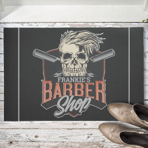 Personalisierter Hipster aus Friseursalon Skull un Fußmatte